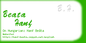 beata hanf business card